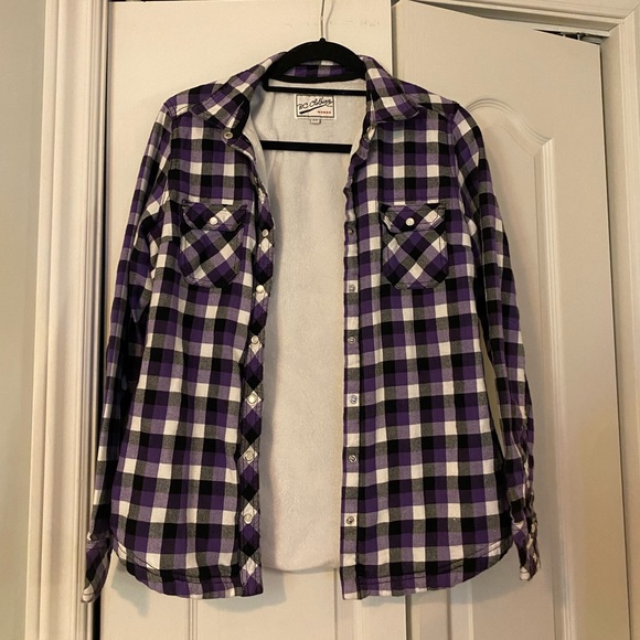 Plaid Lined Button Down - Picture 3 of 4